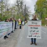 تجمع اعتراضی مقابل سفارت جمهوری اسلامی به دلیل افزایش آمار اعدامها توسط این رژیم در ایران
