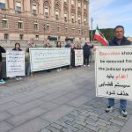 روز جهانی  مبارزه علیه اعدام  مقابل  پارلمان سوئد نهم اکتبر ۲۰۲۵